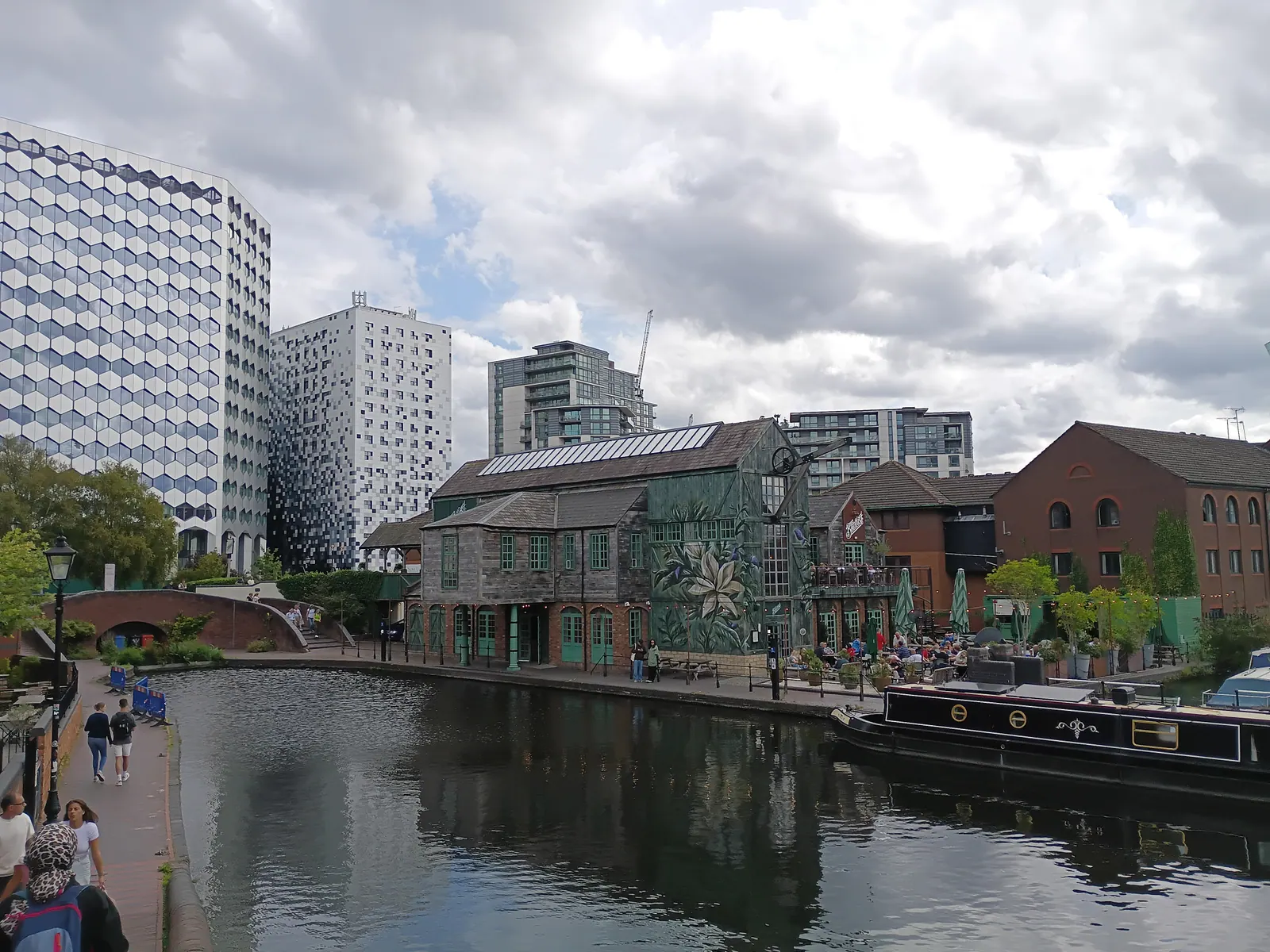 Canalside architecture in Birmingham