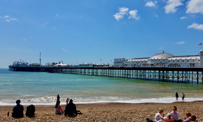 Brighton Palace Pier and the beach