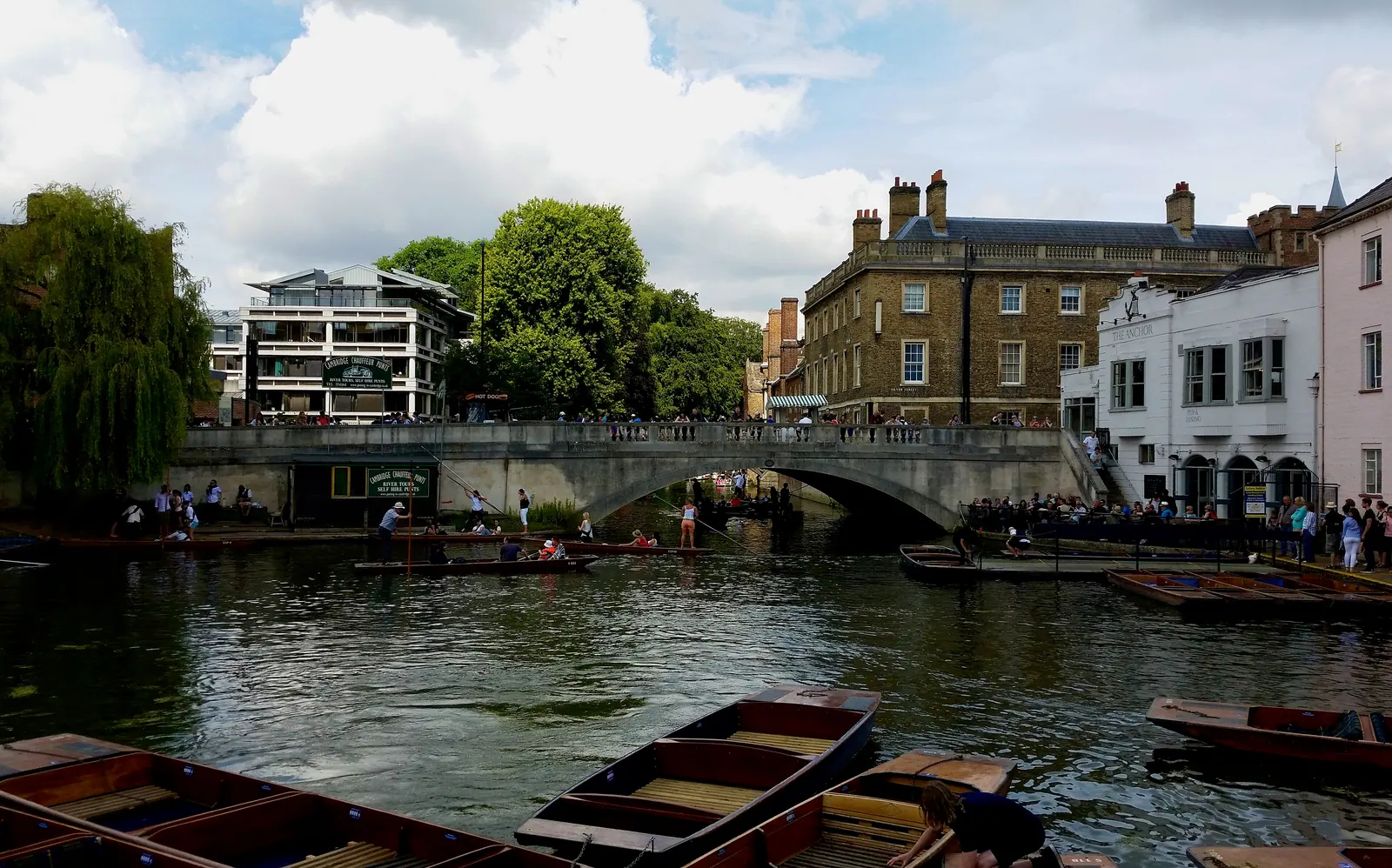 Punts on the River Cam at Cambridge
