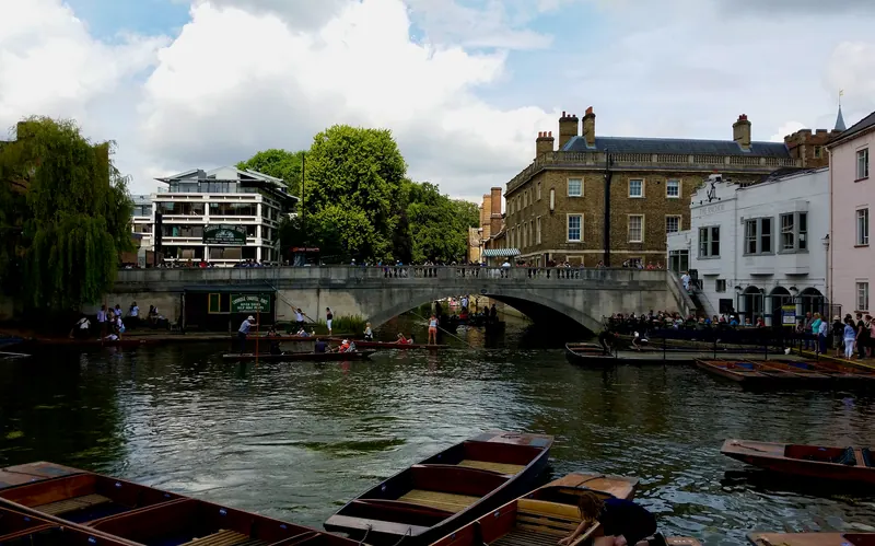 Punts on the River Cam at Cambridge